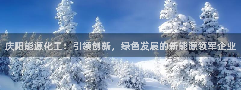球盟会官方网站：庆阳能源化工：引领创新，绿色发展的新能源领军