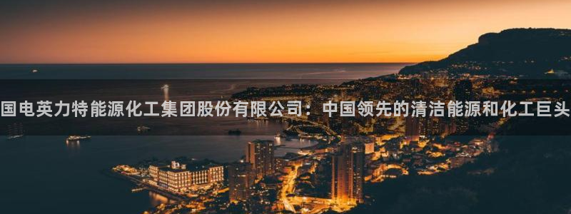 球盟会qm：国电英力特能源化工集团股份有限公司：中国领先的清