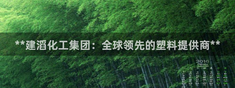 球盟会(中国)官方网站：**建滔化工集团：全球领先的塑料提供