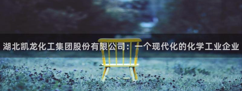 球盟会里面有打牌的嘛：湖北凯龙化工集团股份有限公司：一个现代