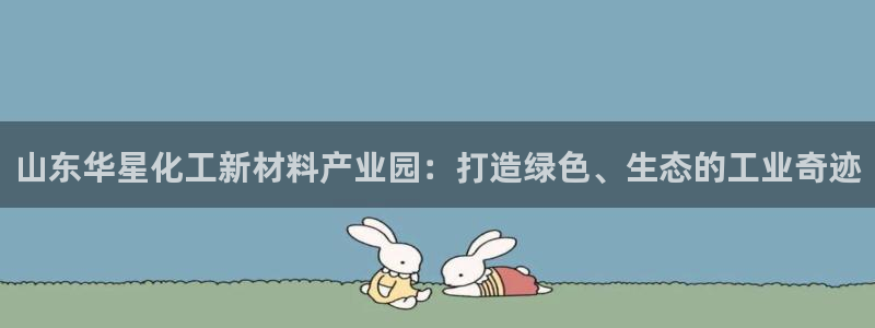球盟会头号玩家：山东华星化工新材料产业园：打造绿色、生态的工