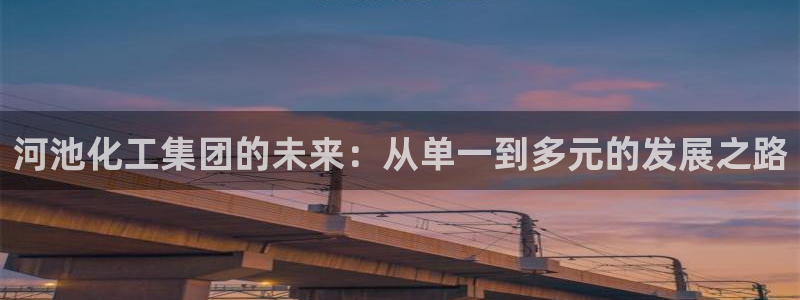 球盟会app最新地址在哪里：河池化工集团的未来：从单一到多元
